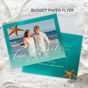 Flyer Obrigado por foto personalizada de casamento na pr
