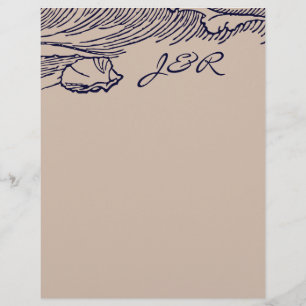 Flyer Ocean Breeze   Rustic Beach DIY Envelopes Liner