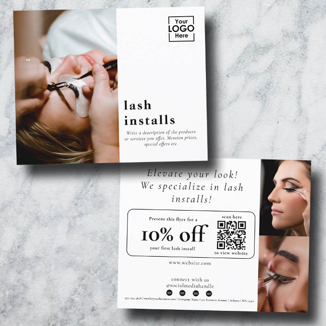 Flyer Oferta Especial de Reserva de Agendamento de Aplic (Promotional Booking Special Offer Lash Install Flyer)