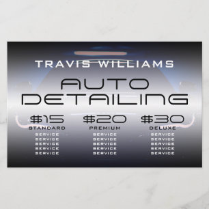 Flyer Oferta moderna de preços para o setor automóvel