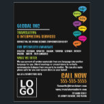 Flyer Olá, Design, Tradutor e Intérprete<br><div class="desc">Olá,  Design,  Tradutor E Intérprete E Folhetos De Publicidade Da Loja Cartão de visita.</div>