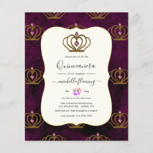 Flyer Old Gold Elegance Quinceañera