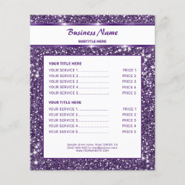 Flyer Olhar de Textura de Brilho Roxo Falso Com Texto Pe