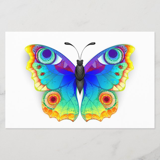 Flyer Olho Peacock da Borboleta Arco-Íris (Frente)