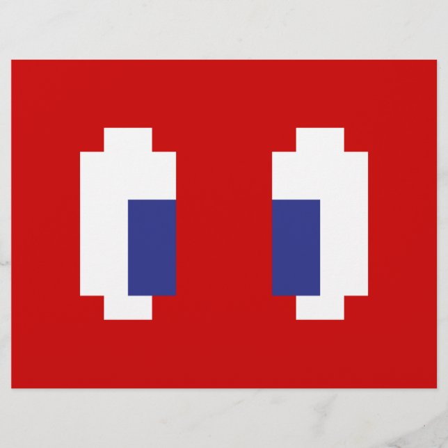 Flyer Olhos De Manga Pixel De 8 Bits (Frente)