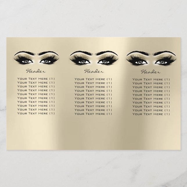 Flyer Olhos de marfim Olhos de maquilhagem Lashes DL 3 F (Verso)