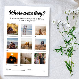 Flyer Onde Eles Divertiram Foto De Jogo De Adivinhação