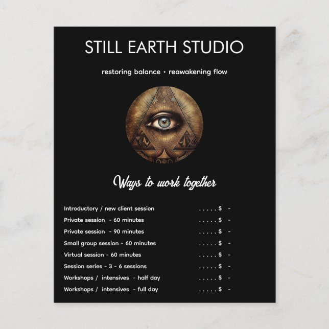 Flyer Oracle Interior | Design do Terceiro Olho (Frente)