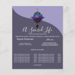 FLYER ORÁCULO VIOLETA EMBLEMA MÍSTICO DO LÓTUS