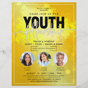 Flyer Orange Yellow Bokey Fellowship Church