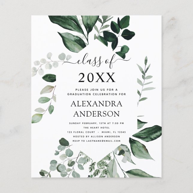 Flyer Orçamento 2023 Graduação Verde Botânica (Frente)