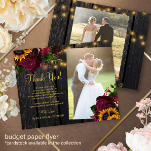 Flyer Orçamento 2 fotos rosas girassóis casamento agrade