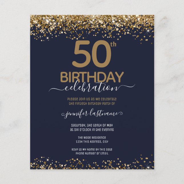 Flyer Orçamento 50º Aniversário do Glitter (Frente)