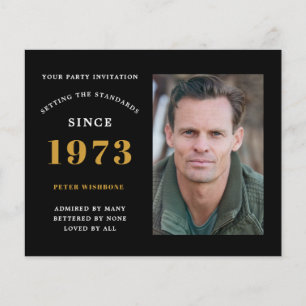 Flyer Orçamento 50º Convite de Aniversário de 1973 Nome 