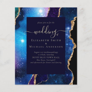 Flyer ORÇAMENTO AGATE Azul Púrpura Dourada Orçamento Cas