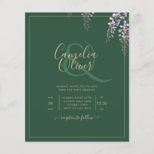 Flyer ORÇAMENTO All-in1 WISTERIA Dourado Texto WEDDING