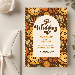 Flyer Orçamento Arco Moderno Retro Floral Casamento anos