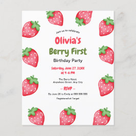 Flyer Orçamento Berry Primeiro Convite para primeiro ani