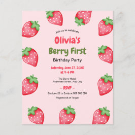 Flyer Orçamento Berry Primeiro Convite para primeiro ani