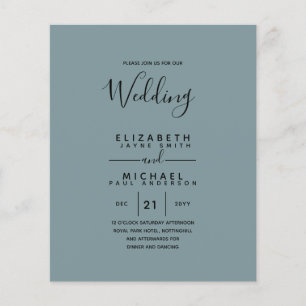 Flyer Orçamento Bilíngue Espanhol BODA Casamento Inglês
