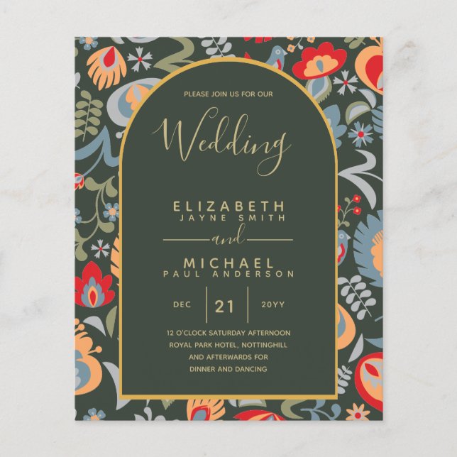 Flyer ORÇAMENTO Bilingue Espanhol Inglês Casamento Noiva (Frente)