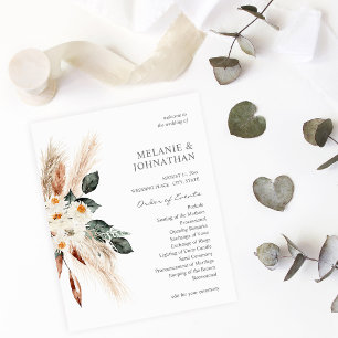 Flyer Orçamento Boho Cobre & Floral Pequena Cerimônia de