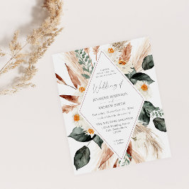 Flyer Orçamento Boho Cobre Grama de Pampas Casamento V3