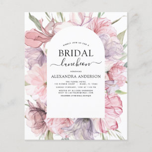 Flyer Orçamento Boho Dusty Chá de panela Roxo