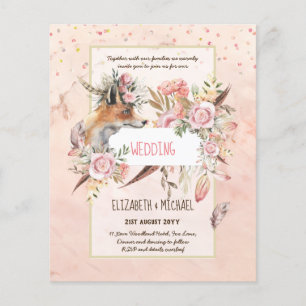 Flyer ORÇAMENTO Boho Floral Casamento Floral FOX Bosque
