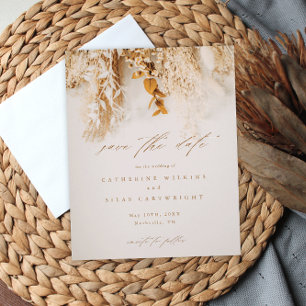 Flyer Orçamento Boho Flores de Outono Casamento Salve a