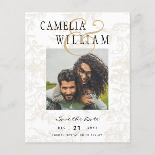 Flyer ORÇAMENTO BOTÂNICO PRETO ORO Casamento Salve a Dat