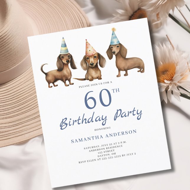 Flyer Orçamento Cão 60 - Convite de Aniversário (Criador carregado)