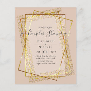 Flyer ORÇAMENTO Casais de NOIVA Chuveiro Quadro Geométri