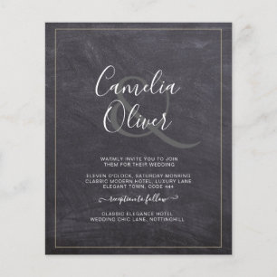 Flyer ORÇAMENTO Casamento Ampersand Preto-e-Branco All-i