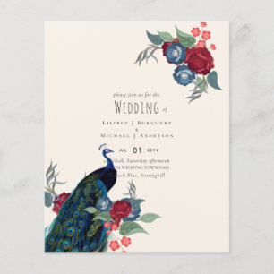 Flyer ORÇAMENTO Casamento de Inverno Outono com Azul Pa