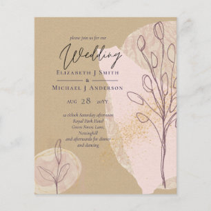Flyer ORÇAMENTO Casamento outono natural da Terra da flo