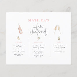 Flyer orçamento Champanhe Watercolor no fim de semana 3 