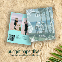 Flyer Orçamento CÓDIGO QR 3 foto casamento de verão na p