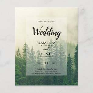 Flyer ORÇAMENTO Convite de Casamento Árvores de Pinheiro