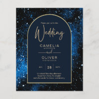 ORÇAMENTO Convite de Casamento Estrela Noite Azul 