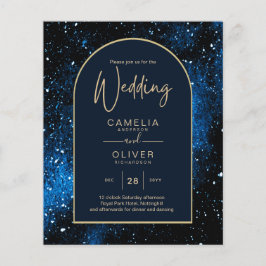 Flyer ORÇAMENTO Convite de Casamento Estrela Noite Azul