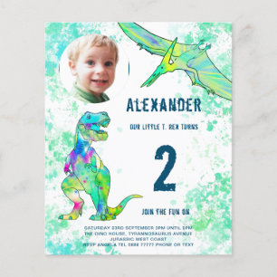 Flyer Orçamento da Festa de Aniversário de Dinossauro