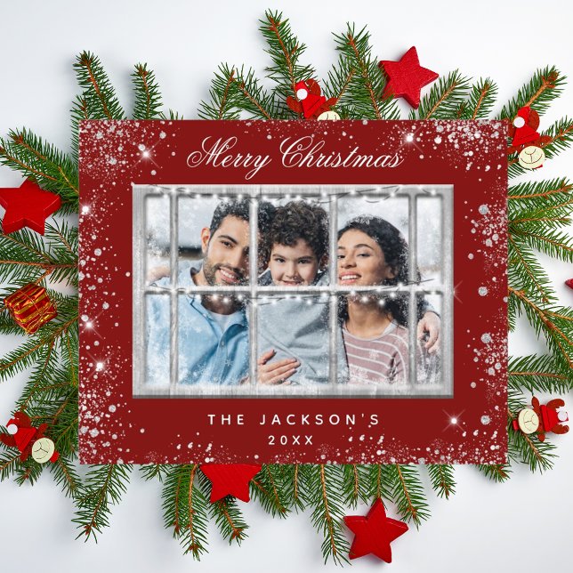 Flyer Orçamento da janela de fotos em prata de Natal (Criador carregado)