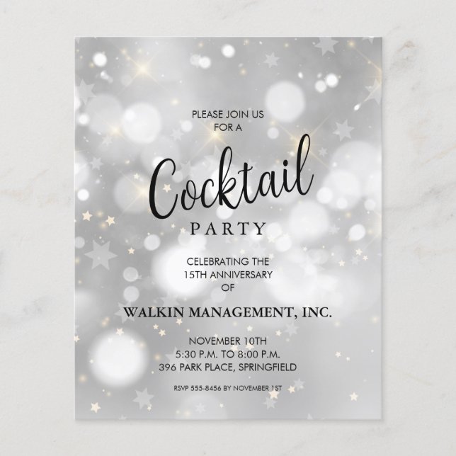 Flyer Orçamento de Aniversário de Negócios (Frente)