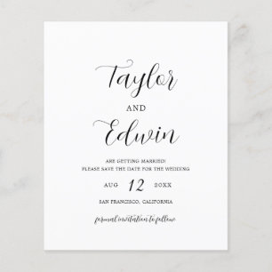 Flyer Orçamento de casamento moderno minimalista para sa