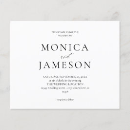 Flyer Orçamento de Casamento Moderno Preto e Branco 2 Fo
