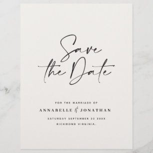 Flyer Orçamento de casamento tipografia moderna manuscri