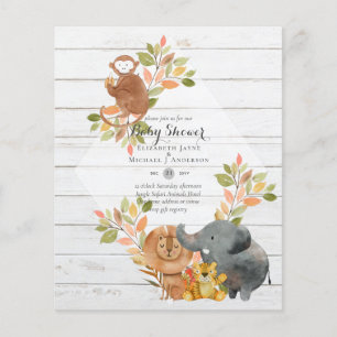 Flyer ORÇAMENTO DE CONVITES A Bebês - ANIMAIS DE JUNGL