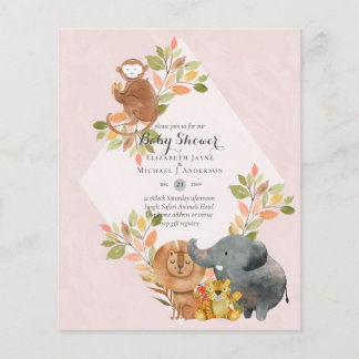 Flyer ORÇAMENTO DE CONVITES A Bebês - ANIMAIS DE JUNGLE