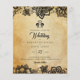 Flyer Orçamento de Convites de Casamento de Halloween